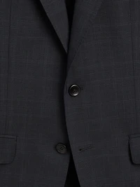 Veste de costume à carreaux 100 % laine