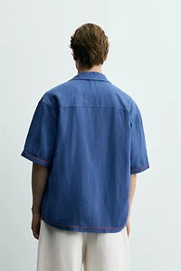 CONTRAST EMBROIDERED VISCOSE