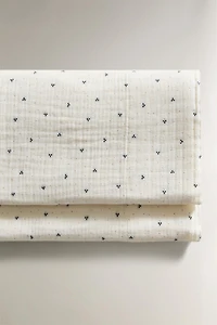 COTTON DOTS MINI-CRIB SHEET SET