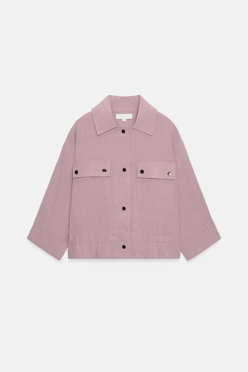 VESTE COURTE MANCHES RETROUSSÉES