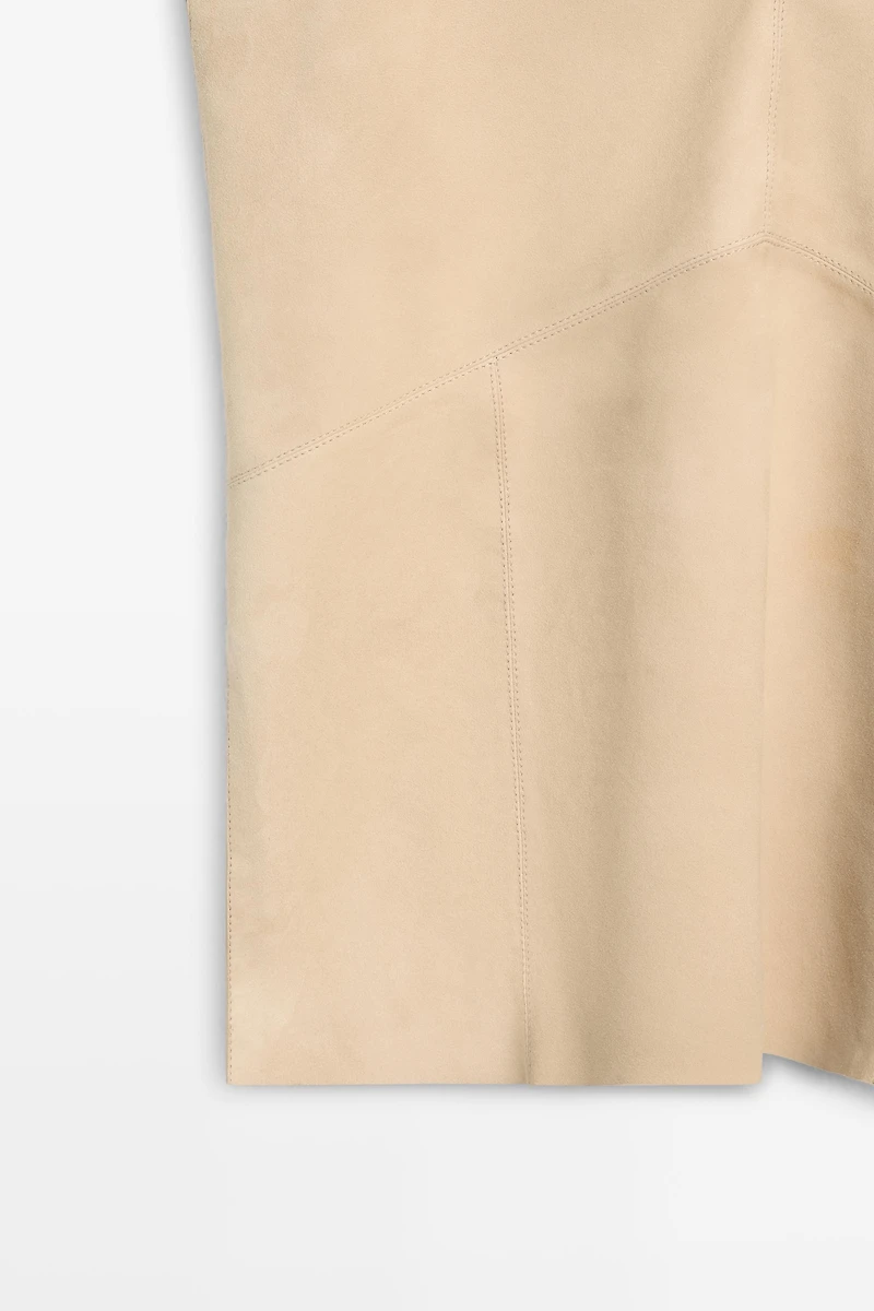 Suede leather sleeveless top