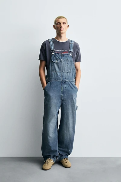 BAGGY FIT DENIM OVERALLS