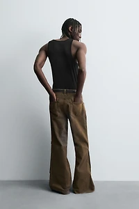 FLARE FIT ZIPPER JEANS