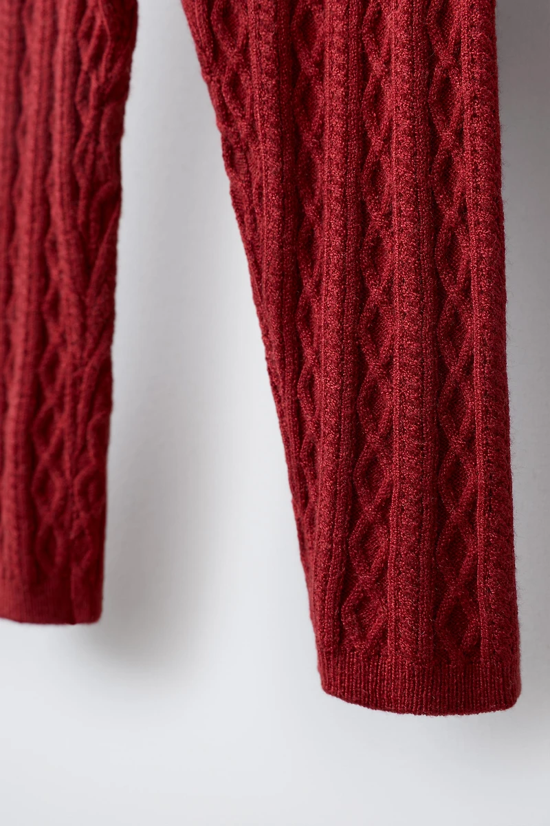 LEGGING EN MAILLE À TORSADES