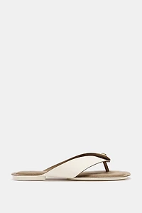 FLAT METALLIC DETAIL SANDALS
