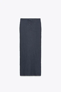 TEXTURED MIDI SKIRT