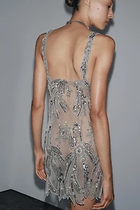 LIMITED EDITION SEQUIN MESH MINI DRESS