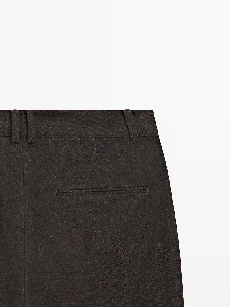 Pantalon slim en lin