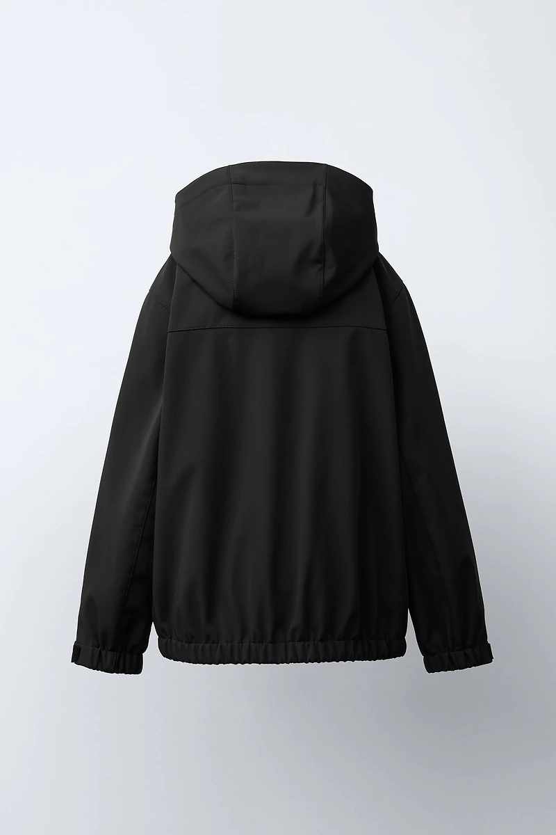 WATER REPELLENT HOODED LINED TECHNICAL JACKET