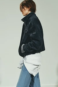 100% SUEDE LEATHER JACKET WITH POCKETS