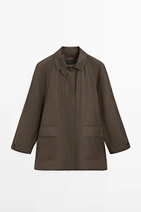 Parka longue détail poches