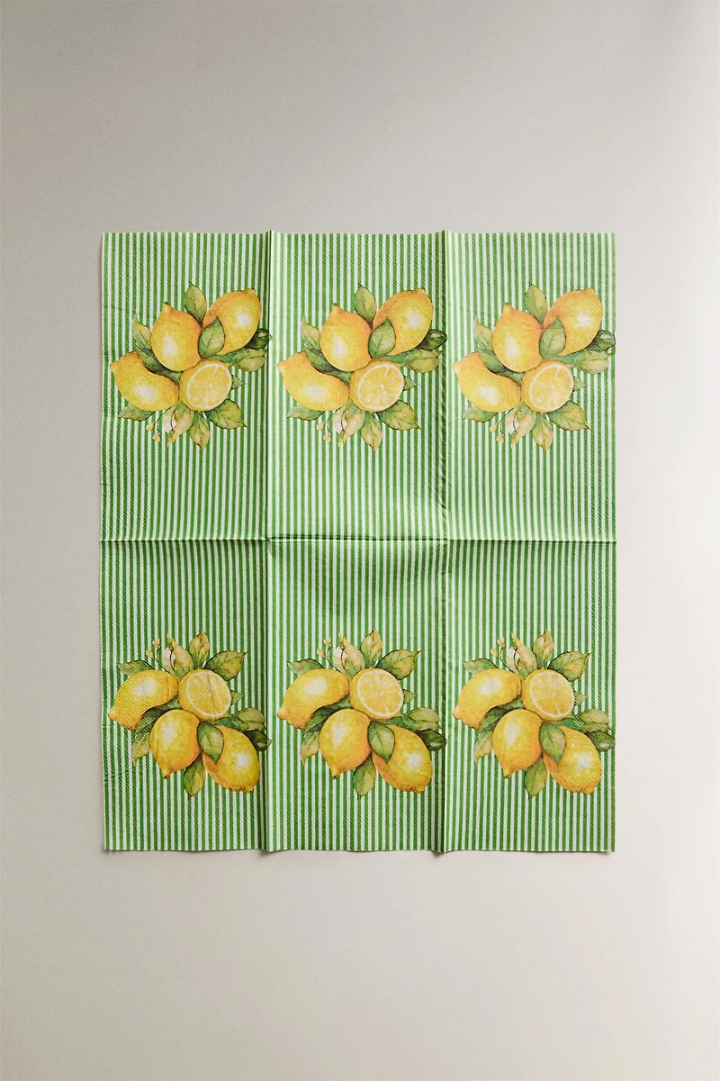 LEMON PAPER NAPKINS PACK (PACK OF 30)