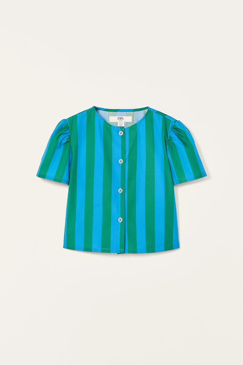 LIMITED EDITION STRIPED SCARF SHIRT