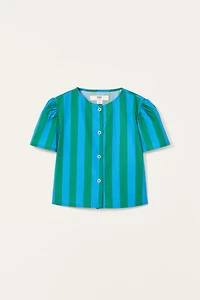 LIMITED EDITION STRIPED SCARF SHIRT