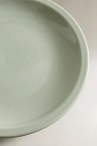 ASSIETTE PLATE EN GRÈS ÉMAILLÉ