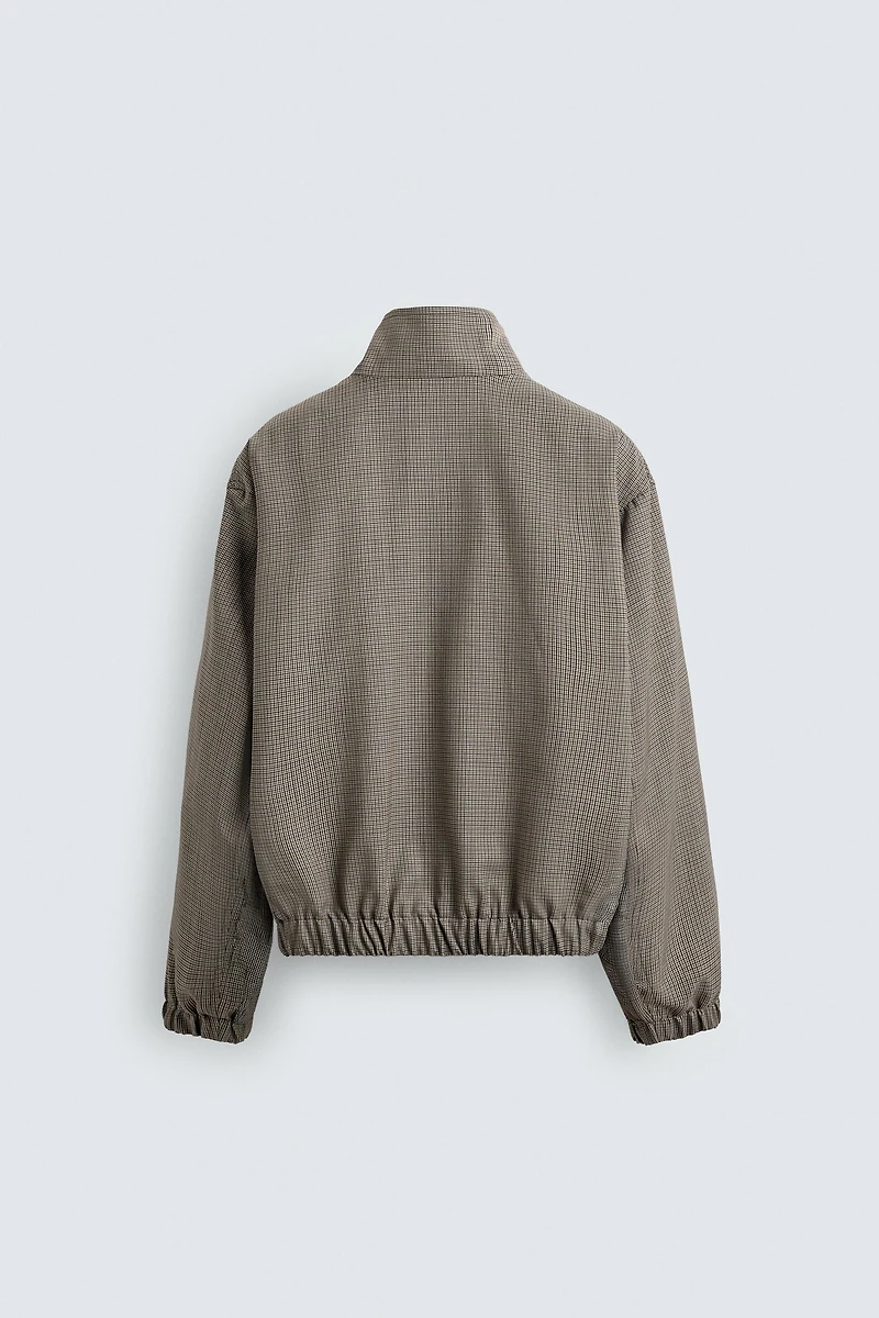 BLOUSON COUPE DÉCONTRACTÉE PIED-DE-POULE