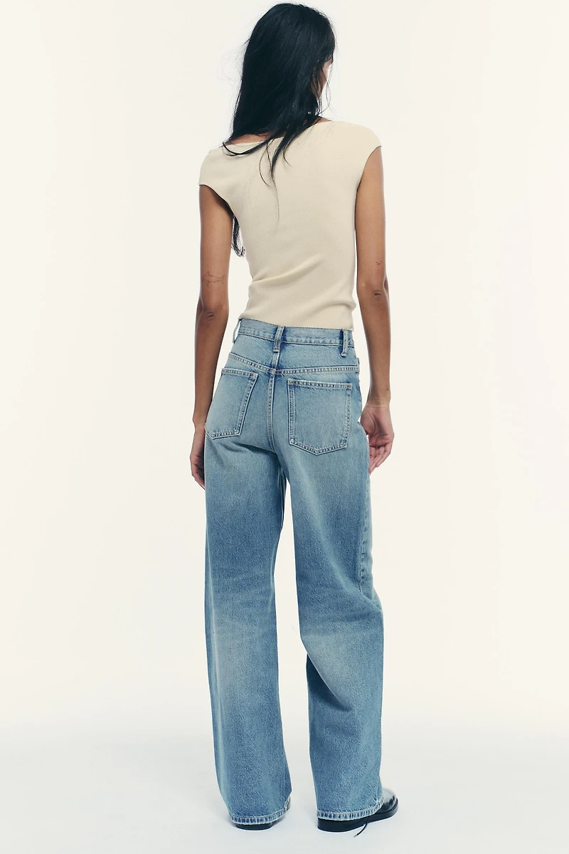 JEAN TRF WIDE LEG TAILLE HAUTE CROISÉE