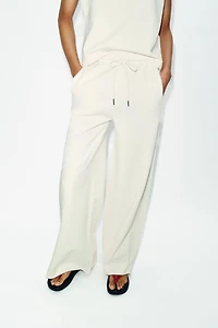 WIDE LEG PLUSH PANTS