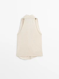 Top croisé drapé