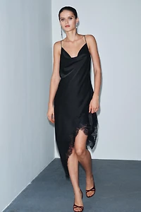 ROBE SATINÉE DENTELLE ZW COLLECTION