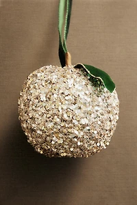 GLITTERY APPLE CHRISTMAS TREE ORNAMENT