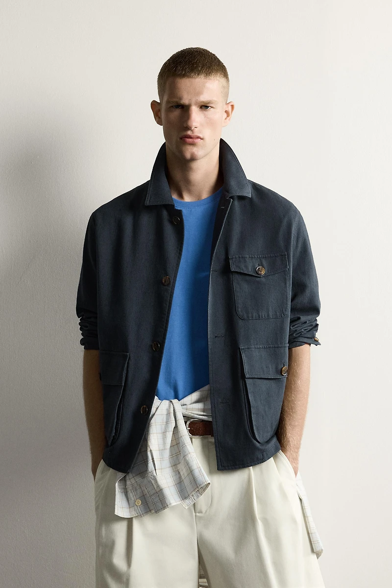 RELAXED FIT POCKET OVERSHIRT
