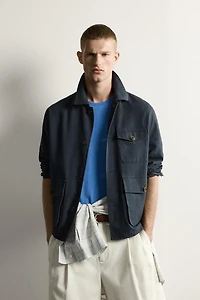 RELAXED FIT POCKET OVERSHIRT
