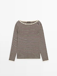 Pull rayé manches longues