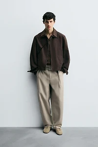 WIDE BALLOON FIT PANTS WITH BELT