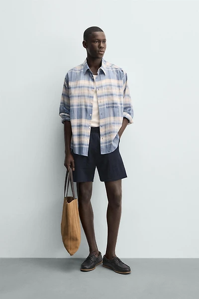 REGULAR FIT SEERSUCKER SHORTS