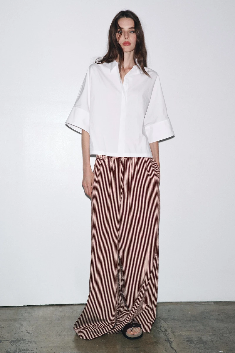 ZW COLLECTION STRIPED FLOWY PANTS