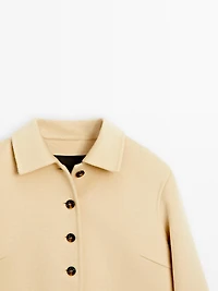 Short wool blend coat