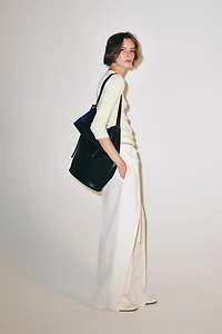 ZW COLLECTION PLEATED BELTED TROUSERS