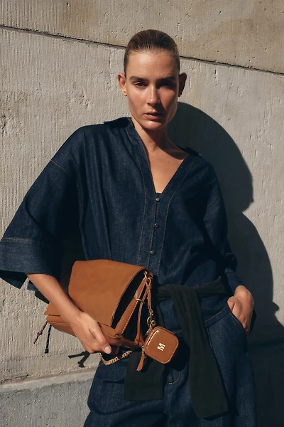 CHEMISE BOUTONS EFFET DENIM