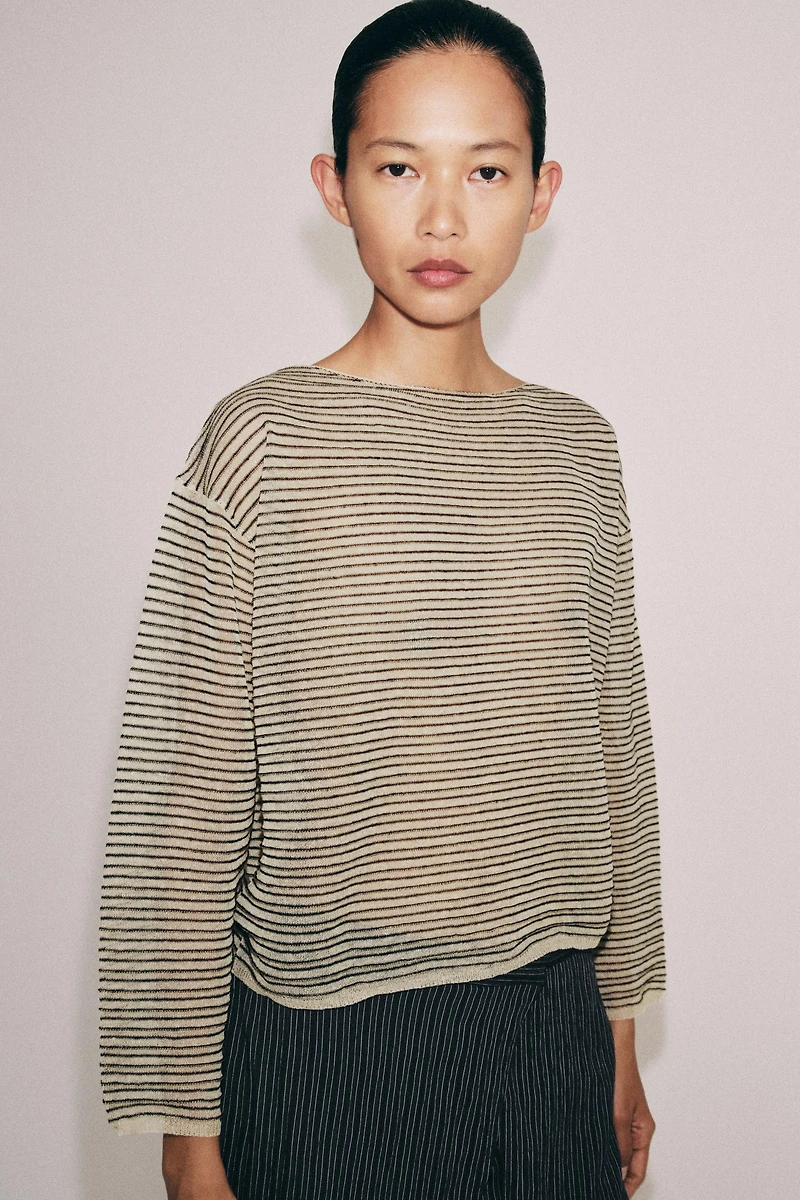 FINE KNIT STRIPED JUMPER