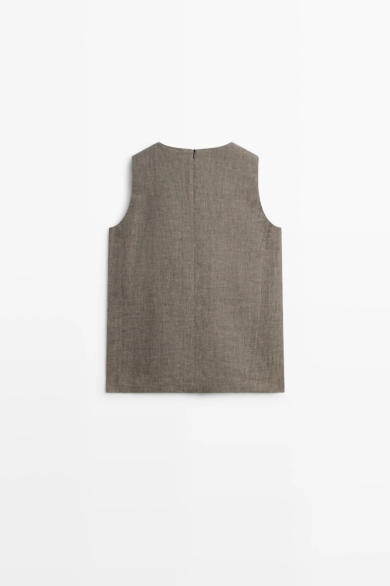 STUDIO textured top with cut-out details