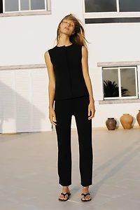 FABRIC-COVERED BUTTON VEST