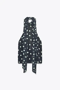 POLKA DOT HALTER TOP