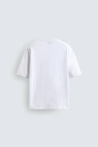 T-SHIRT EN MAILLE STRUCTURÉE FLAMMÉE