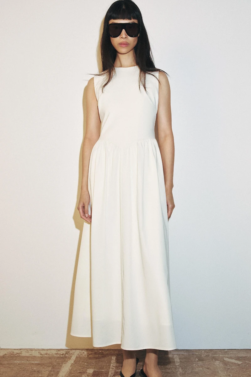 COMBINATION MIDI DRESS