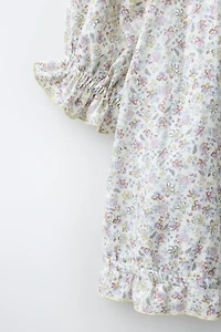 FLORAL PINTUCK BLOUSE