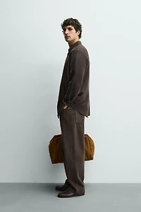 REGULAR FIT 100% LINEN SHIRT