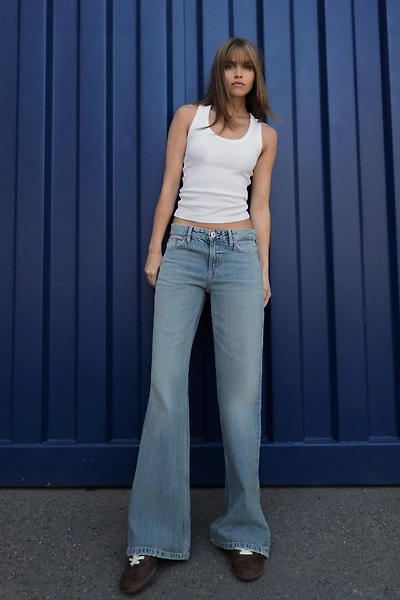 TRF LOW RISE FLARE JEANS