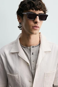 RELAXED FIT STRIPED JACQUARD SHIRT