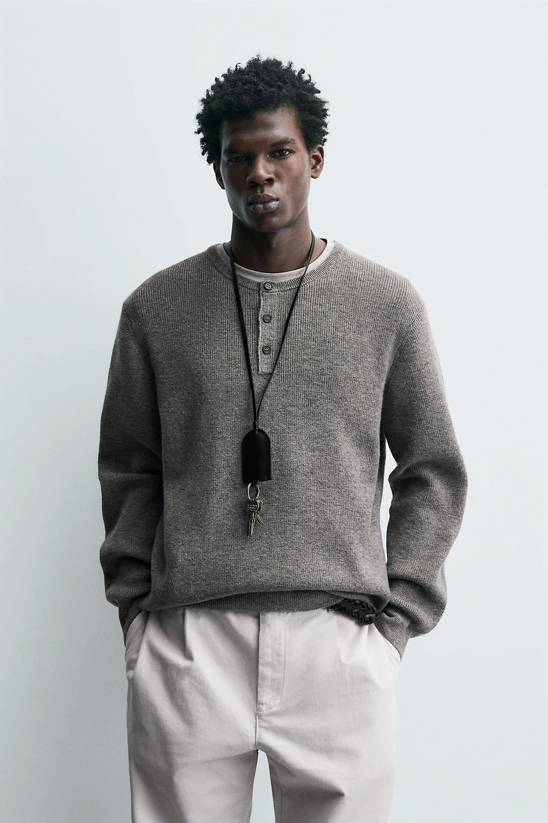 RIB KNIT BAKER COLLAR JUMPER