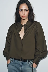 ZW COLLECTION PUFF SLEEVE POPLIN SHIRT