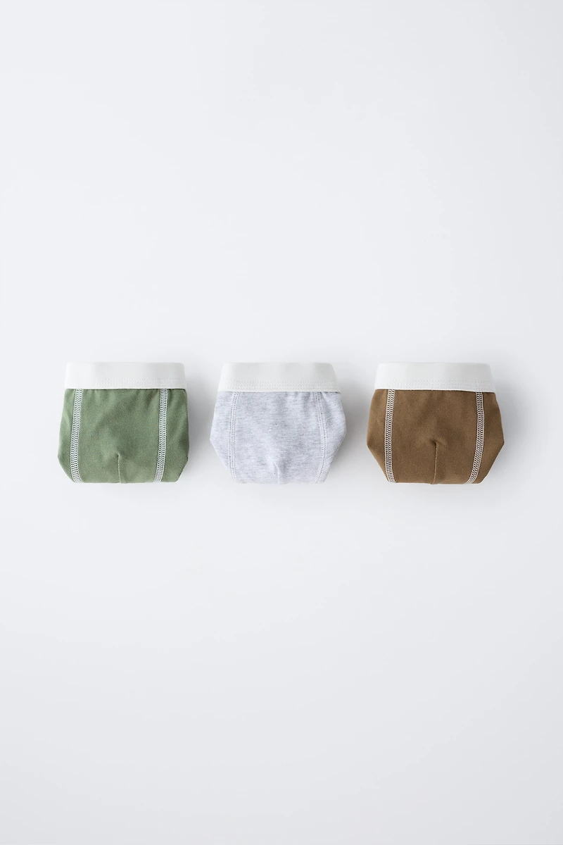 2-6 YEARS/ THREE-PACK OF BOXERS WITH CONTRAST DETAIL