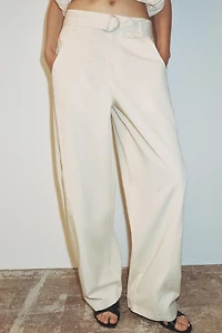 BELTED BAGGY PANTS