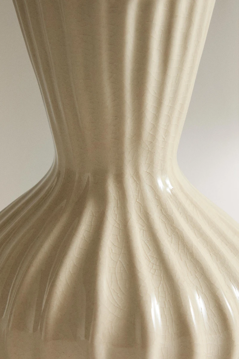 VASE RAYÉ MINI EN CÉRAMIQUE ÉMAILLÉE