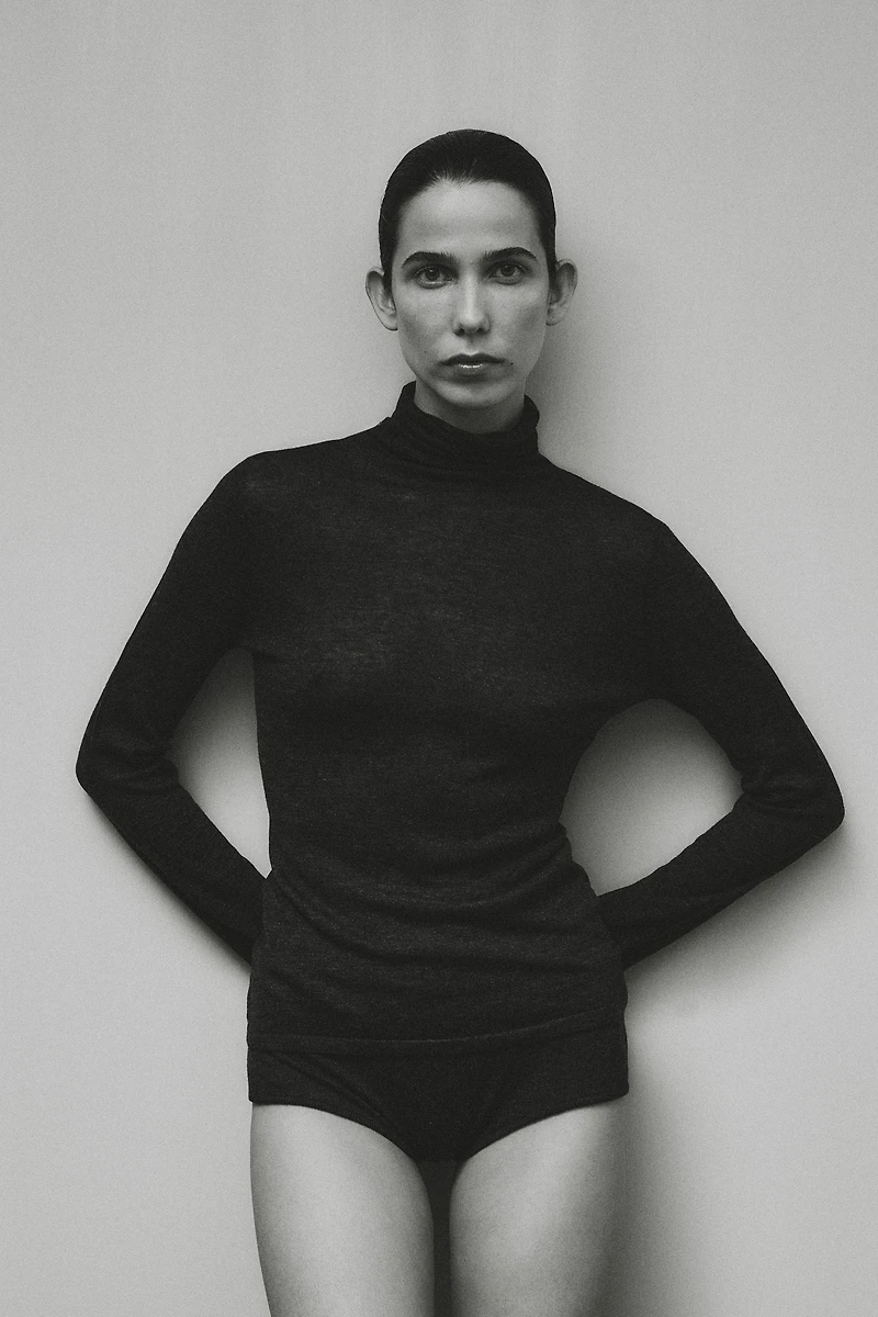 PULL COL MONTANT LAINE ET SOIE